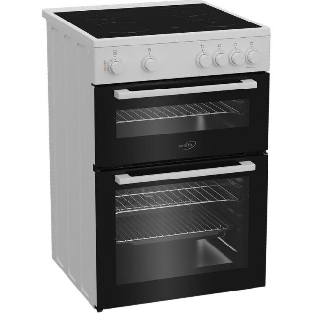 Zenith ZET605W 60Cm Electric Cooker With Ceramic Hob - White