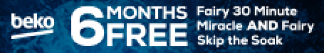 Beko 6 month free Fairy Detergent